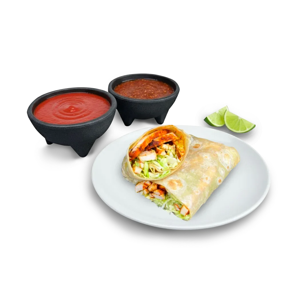 Baja pollo asado burrito